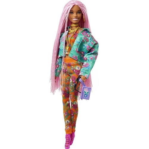Кукла Барби Extra in Floral-Print Jacket с мышкой Бишкек и Ош купить в магазине игрушек LEMUR.KG доставка по всему Кыргызстану