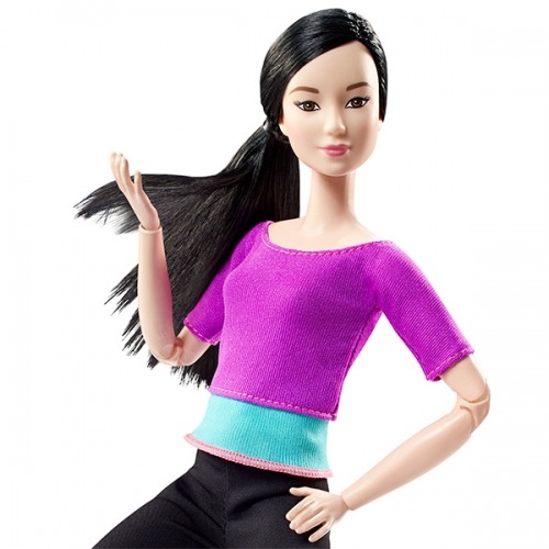 Кукла Барби 'Безграничные движения' в фиолетовом топе Бишкек и Ош купить в магазине игрушек LEMUR.KG доставка по всему Кыргызстану