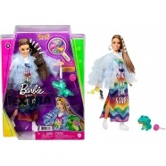 Кукла Барби Extra in Blue Ruffled Jacket с крокодилом Бишкек и Ош купить в магазине игрушек LEMUR.KG доставка по всему Кыргызстану